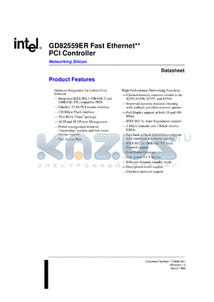 GD82559ER datasheet - Fast ethernet PCI controller