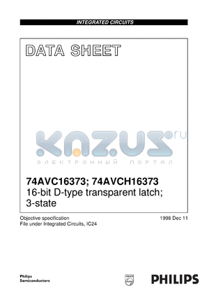 74AVCH16373DGG datasheet - 3.6 V, 16-bit D-type transparent latch