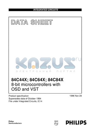 84C644 datasheet - 8-bit microcontroller with OSD and VST