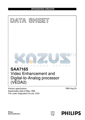 SAA7165WP datasheet - 5.5 V, video enhancement and digital-to-analog  processor