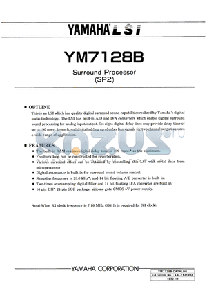 YM7128B-F datasheet - 5.0V SP2: surrounf processor