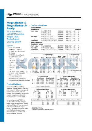 VI-L5L-XX datasheet - InputV:150V; outputV:28V; 50-200W; 10-40A; single, dual and triple output DC-DC converter to applications that might otherwise require a custom supply