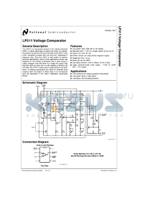 LP311MX datasheet - Voltage Comparator
