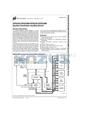 DP8228MJ-MIL datasheet - System Controller and Bus Driver