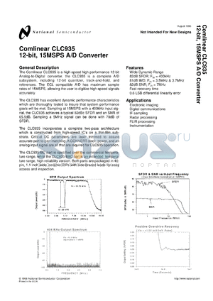 CLC935B8CC datasheet - 12-Bit, 15MSPS