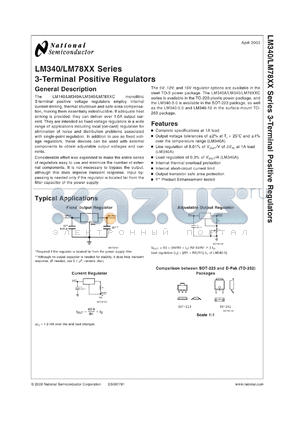 LM340AK-12 datasheet - Series 3-Terminal Positive Regulators