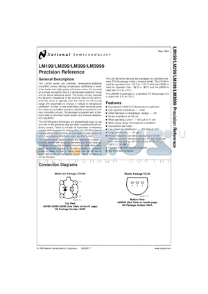 LM3999Z datasheet - Precision Reference