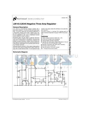 LM345K-5.0 datasheet - Negative 3-Amp Regulator