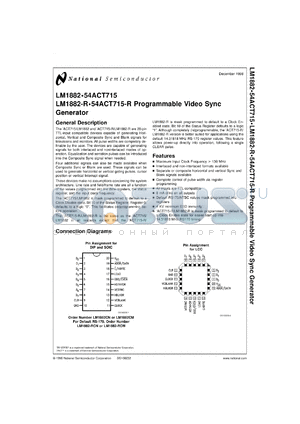 LM1882CMX datasheet - Programmable Video Sync Generator