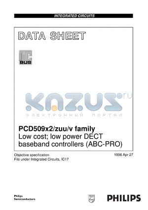 PCD50922H datasheet - Low cost; low power DECT baseband controller (ABC-PRO).
