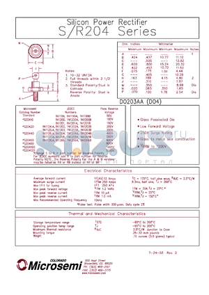 1N1119RB datasheet - 12A silicon power rectifier, 50V