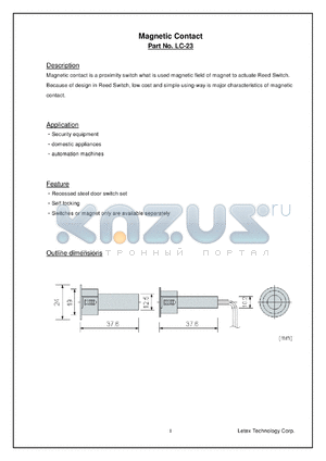 LC-23 datasheet - Magnetic contact.