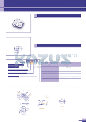 LS25F6C-T datasheet - Surface mountable switch. Thickness 1.5mm. Operating force of center 3.14N. Operating force of side 1.96N. Taping(standard).