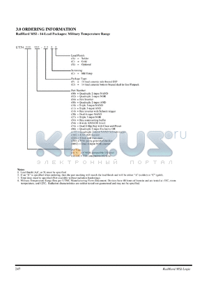 UT54ACS86PCC datasheet - RadHard MSI. Quadruple 2-input exclusive OR. CMOS compatible I/O level. Lead finish gold.