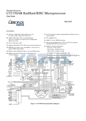 5962H0150202QXC datasheet - RadHard 1750AR RISC microcontroller: SMD. 16MHz, RH microcontroller. Class Q. Lead finish gold. Total dose 1E6 rads(Si).