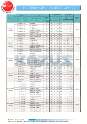 BA-5D8UW datasheet - Super red , anode/cathode,  LED light bar