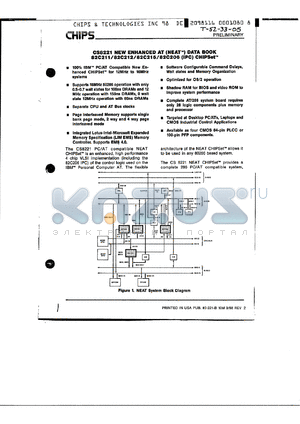 82C215 datasheet - NEAT CHIPset for 12MHz to 16MHz systems