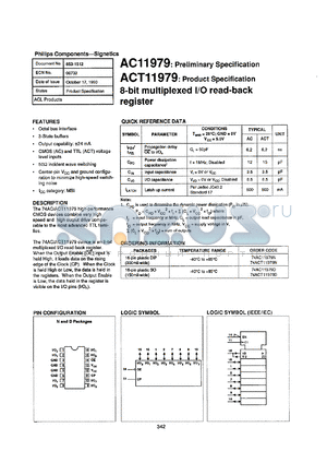 74ACT11979N datasheet - 5 V, 8-bit multiplexed I/O read-back register