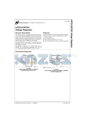 LM723H-MLS datasheet - Voltage Regulator
