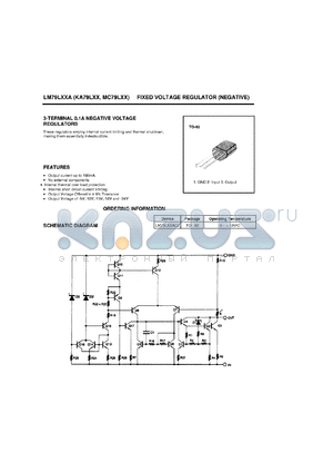 LM79L12A datasheet - 3-terminal 0.1A negative voltage regulator