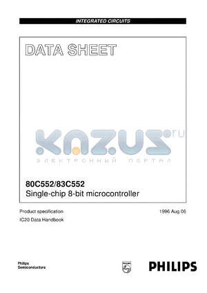 PCF80C552-5-16H datasheet - Single-chip 8-bit microcontroller with 10-bit A/D, capture/compare timer, high-speed outputs, PWM