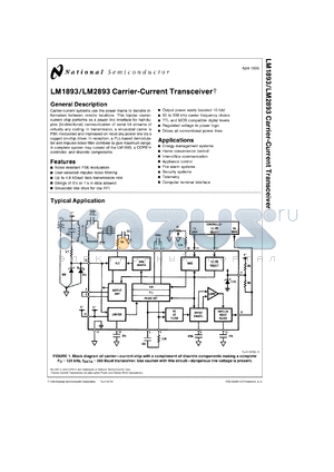 LM1893M datasheet - Carrier-current transceiver