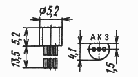 Корпус тиристоров КУ121, КУ121А, КУ121Б, КУ121В