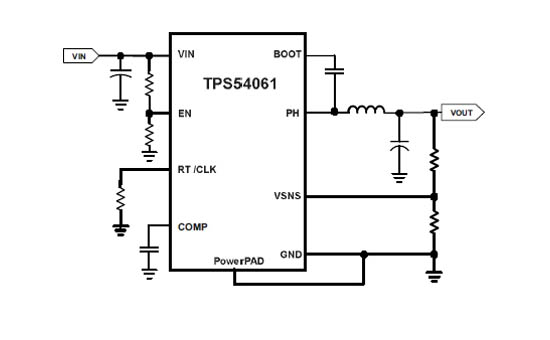 Типовая схема включения TPS54061
