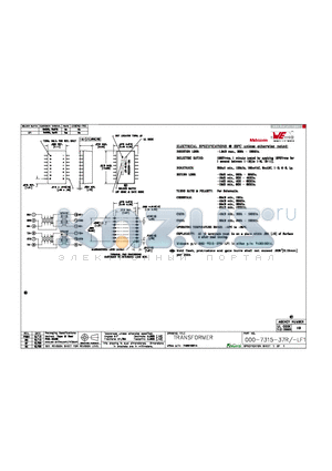 000-7315-37R-LF1 datasheet - TRANSFOMRMER