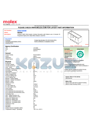 35312-0260 datasheet - 2.50mm (.098