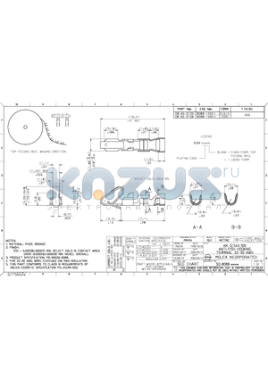 0008650106 datasheet - KK (2.54) /.100 ANTI-FISH HOOKING TERMINAL 22-30 AWG