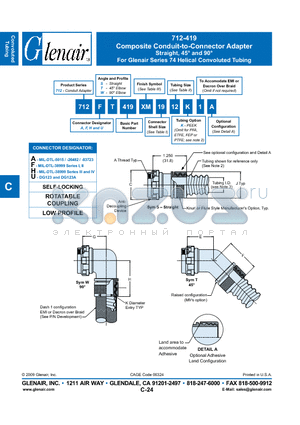 712UT419XM datasheet - Composite Conduit-to-Connector Adapter