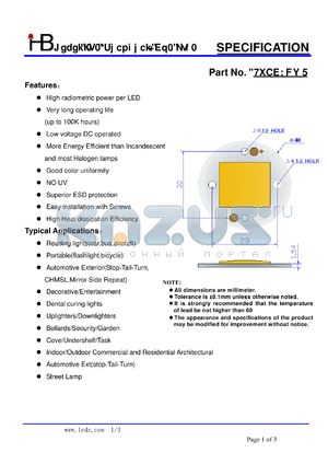 5VAC9DW3 datasheet - LED