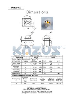 5W4S2HCA datasheet - WHITE LED