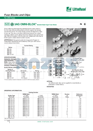 354621-BL datasheet - Fuse Blocks and Clips