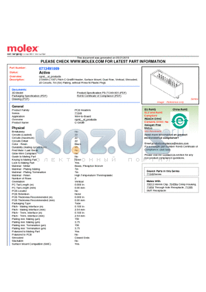 71349-1009 datasheet - 2.54mm (.100