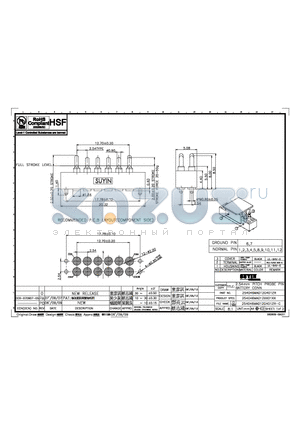 254046MA012G401ZR datasheet - 2.54mm PITCH PROBE PIN BATTERY CONN