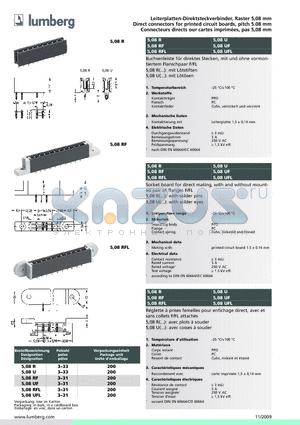 5.08UF datasheet - Leiterplatten-Direktsteckverbinder, Raster 5,08 mm