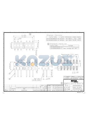 254303MG014G201ZX datasheet - 2.54mm DUAL ROW S.M.T TYPE