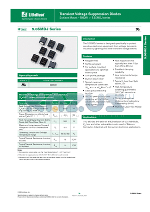 5.0SMDJ120A datasheet - Transient Voltage Suppression Diodes