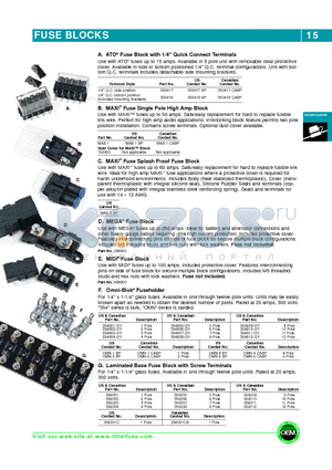 354802-GY datasheet - FUSE BLOCKS