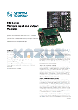 2551B datasheet - Intelligent Duct Smoke Detector