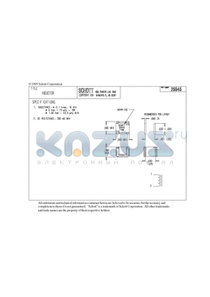 25545 datasheet - INDUCTOR