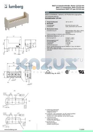 355303 datasheet - RAST-2.5-Steckverbinder, Raster 2,5/5,0 mm