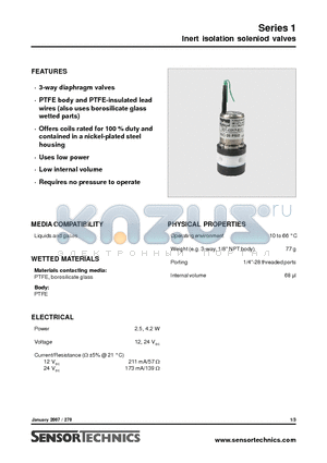 001-0017-900 datasheet - Inert isolation soleniod valves