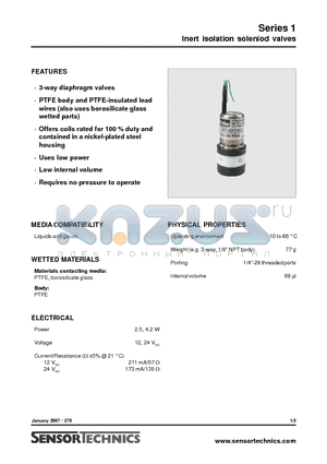 001-0028-900 datasheet - Inert isolation soleniod valves