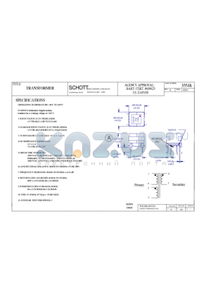 35548 datasheet - TRANSFORMER