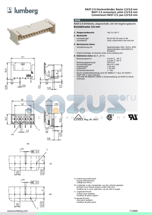355610 datasheet - RAST-2.5-Steckverbinder, Raster 2,5/5,0 mm