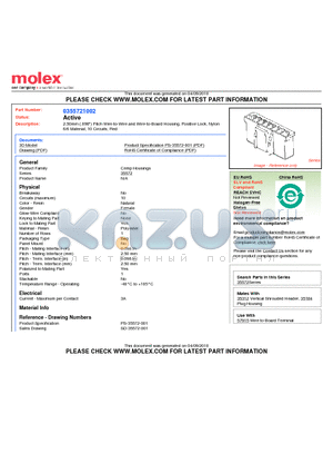 35572-1002 datasheet - 2.50mm (.098