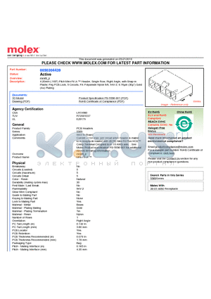 50-30-4439 datasheet - 4.20mm (.165